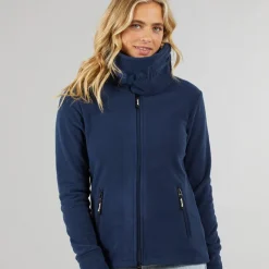 Best Træningsjakke i Microfleece med Hætte Blå til Kvinder Dame Jakker Og Frakker·Fleecetøj|Hættetrøjer Og Sweatshirts·Fleecetøj