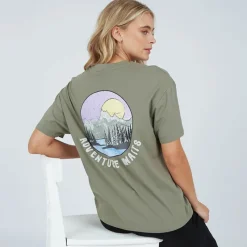 Outlet T-shirt Oona Kaki Ash Dame Dame Overdele·T-Shirts