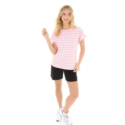Outlet T-shirt Velmina Pink Stripe til kvinder Dame Overdele·T-Shirts|Overdele·Overdele