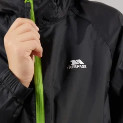Best Vandafvisende jakke til Drenge Junior Qikpac Sort Jakker Og Frakker